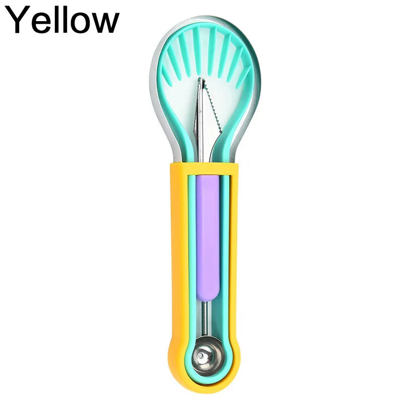 JJYY 3 In 1 Avocado Slicer Shea Corer Butter Fruit Peeler Cutter Pulp Separator Plastic