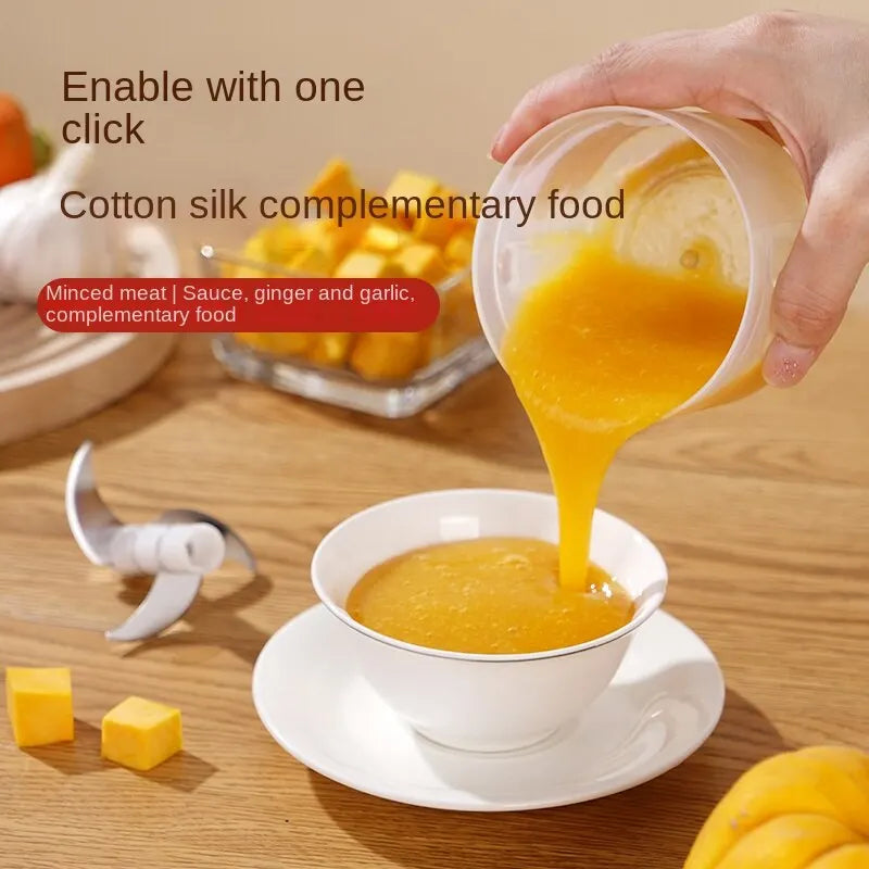 Electric Food Chopper Garlic Crusher Meat Grinder Mini Garlic Press Vegetable Chopper Masher Machine USB
