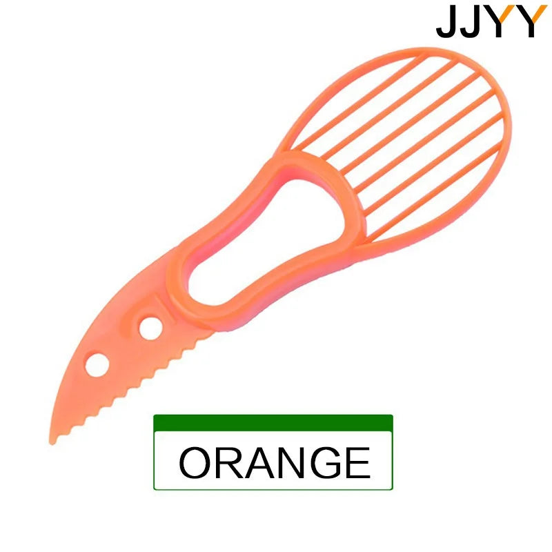 JJYY 3 In 1 Avocado Slicer Shea Corer Butter Fruit Peeler Cutter Pulp Separator Plastic