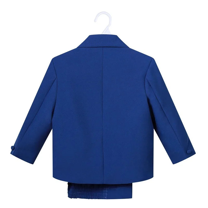 Baby Boy Formal Clothes Set Jacket+Shirt+Vest+Bowtie+Pant 5PCS Infant Toddler Child Clothes Suit Blazer Jacket Clothes 0-2Y