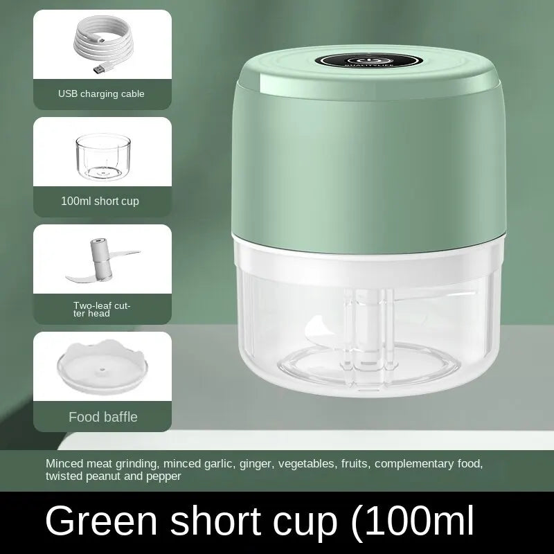 Electric Food Chopper Garlic Crusher Meat Grinder Mini Garlic Press Vegetable Chopper Masher Machine USB