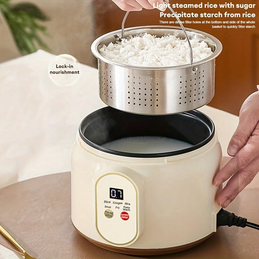 1.8L Electric Rice Cooker Portable MultiCooker Household Rice Pot Non-Stick Smart Low Sugar Cooking Machine for Kitchen