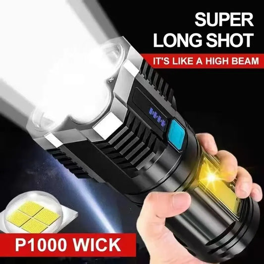 High Power Led Camping Torch  Rechargeable  Flashlights Portable Light