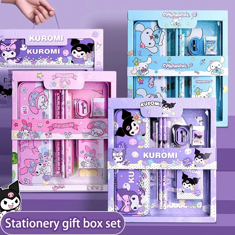 Gift Box Girls Primary School 12-Piece School Supplies for Children Kawaii New Hot