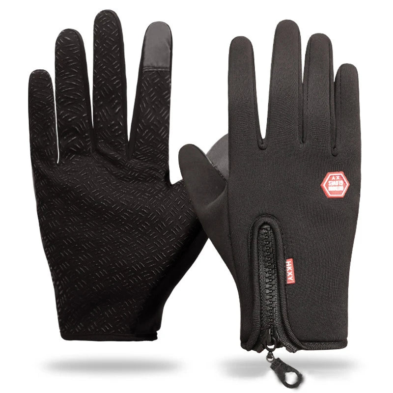 WinterThermal Cycling Gloves Bicycle Warm Touchscreen Full Finger Glove Waterproof Outdoor Bike Skiing Fishing Motorcycle Riding