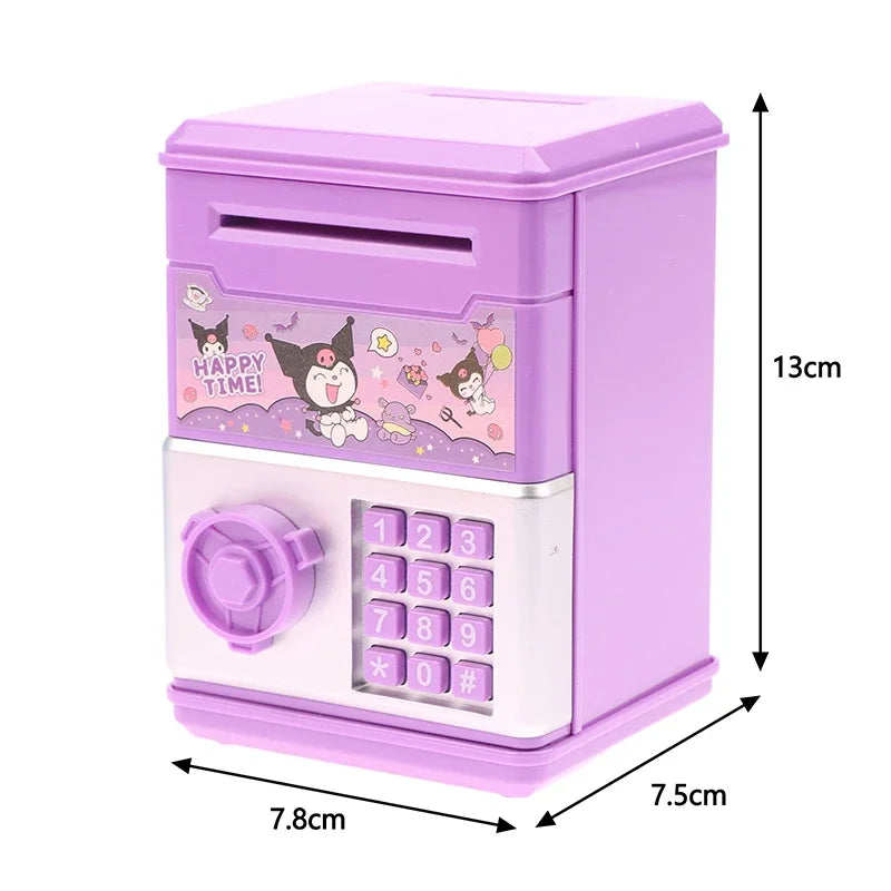 1 Piece Birthday Gift Sanrio Anime Kawaii Kuromi My Melody Cinnamoroll Safe Shape Children's Piggy Bank Girl Heart Cute Toy