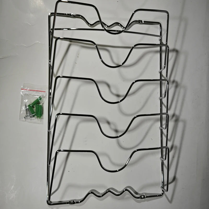 Stainless Steel Pot Lid Shelf Kitchen Organizer Pan Cover