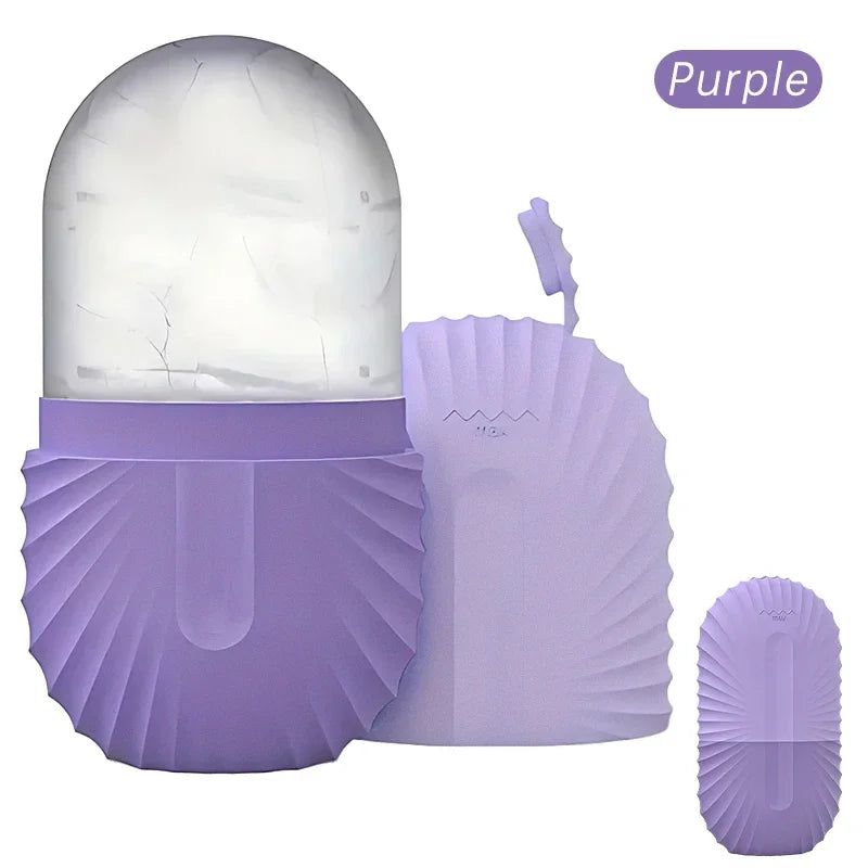 Facial Ice Cube Mold Silicone Freezing Beauty Lifting Ice Face Tool Eye Skin Educe Massager Roller Ball Skin Care Tools