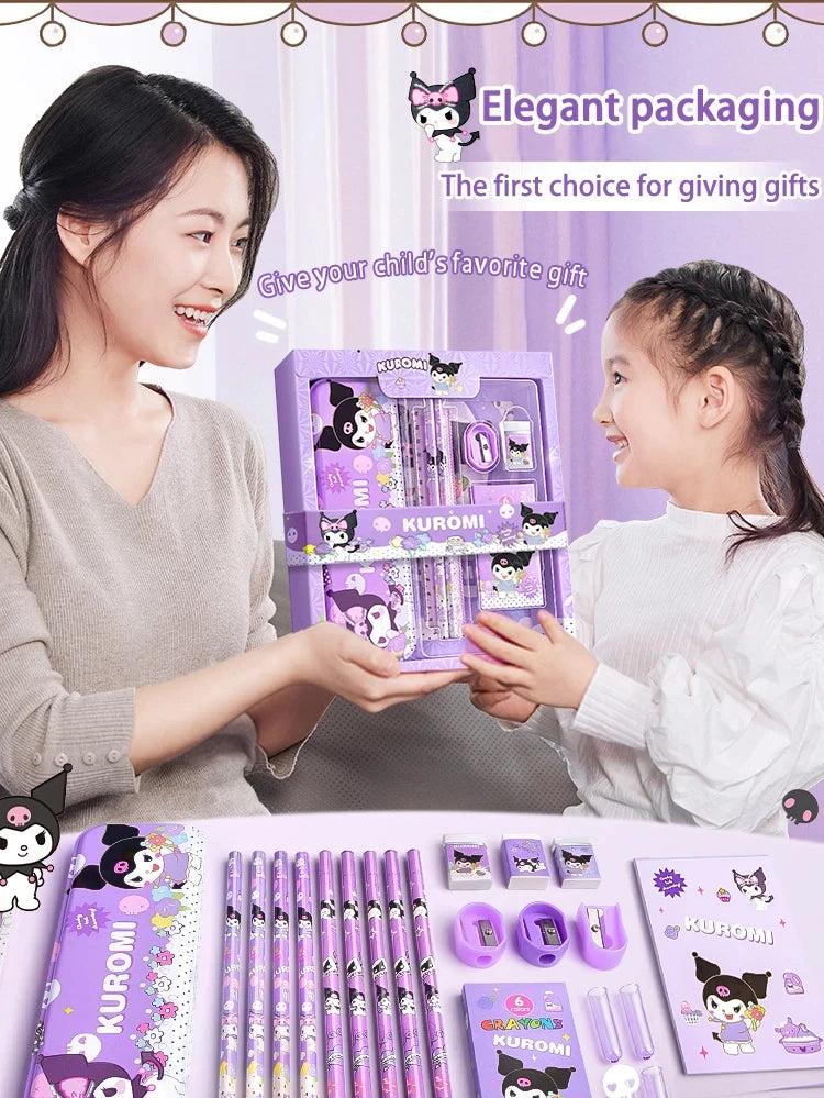 Gift Box Girls Primary School 12-Piece School Supplies for Children Kawaii New Hot