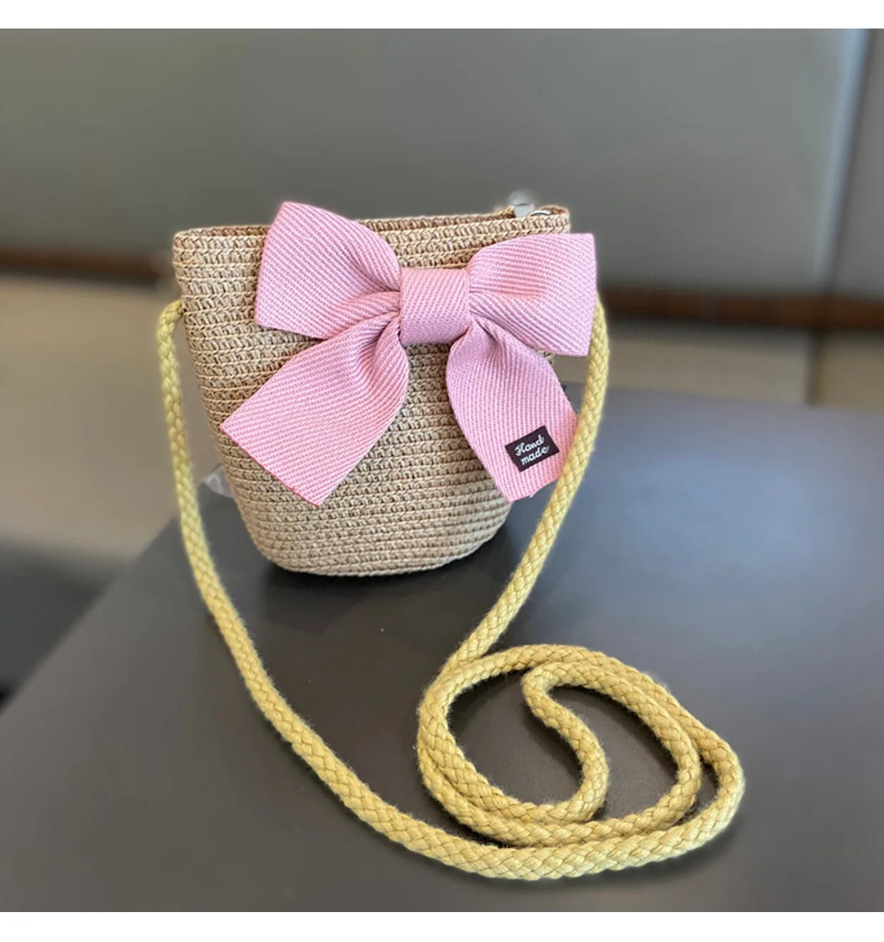 2-8 Years Kids Sun Hat Girls Summer New Straw Bag Cap Set Baby Travel Sun Prot
