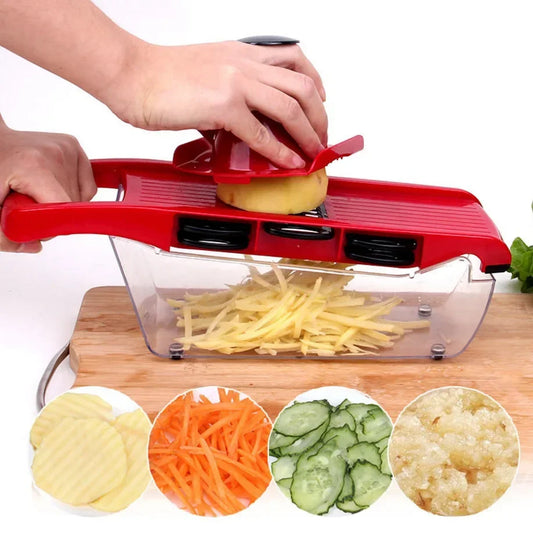 6 in 1 Vegetable Cutter Grater Slicer Shredder Multifunctional Peeler