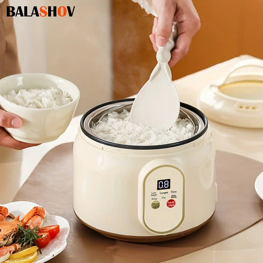 1.8L Electric Rice Cooker Portable MultiCooker Household Rice Pot Non-Stick Smart Low Sugar Cooking Machine for Kitchen