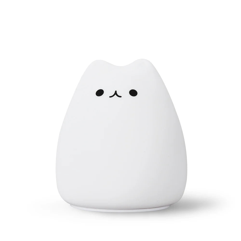 Mini Popular Cat Baby Night Lamp 7-color Pat Touch Color-changing Eye Protection Bedroom Bedside Night Light
