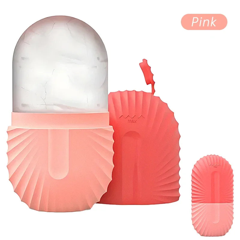 Facial Ice Cube Mold Silicone Freezing Beauty Lifting Ice Face Tool Eye Skin Educe Massager Roller Ball Skin Care Tools