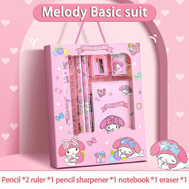 Gift Box Girls Primary School 12-Piece School Supplies for Children Kawaii New Hot