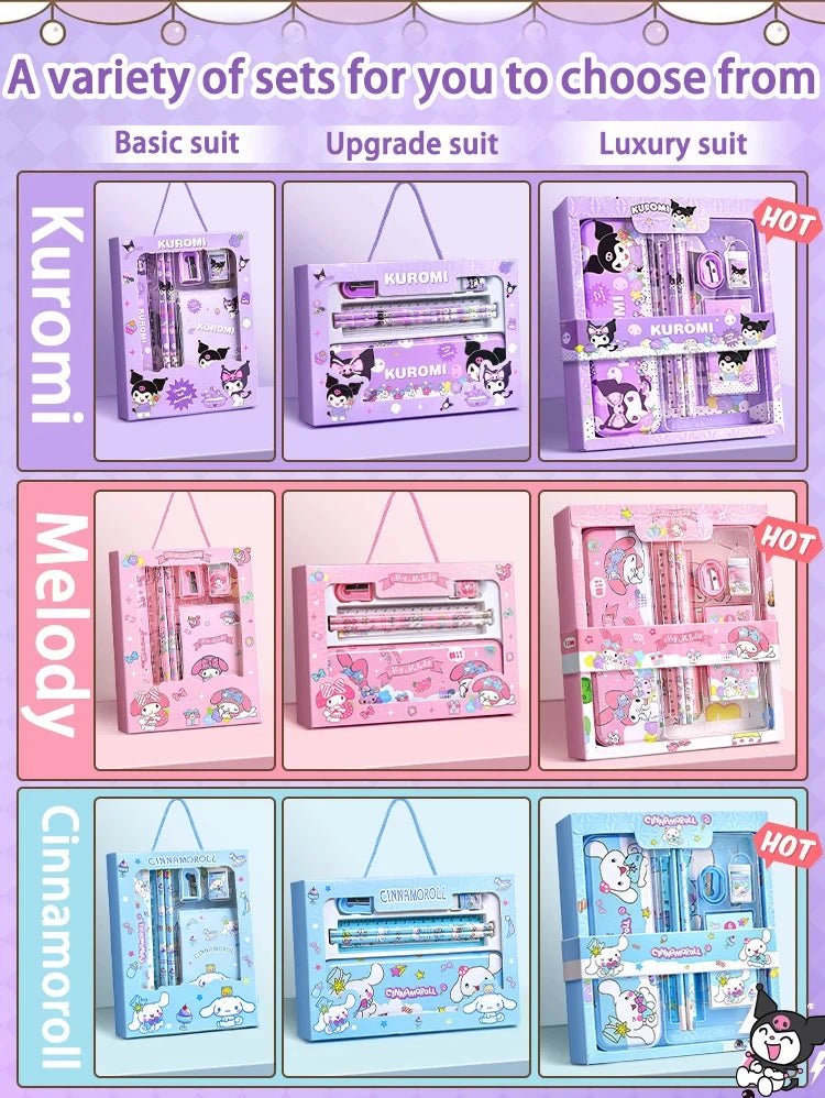 Gift Box Girls Primary School 12-Piece School Supplies for Children Kawaii New Hot