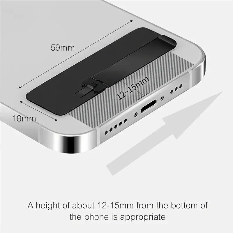Smartphone Stand,  Foldable Phone Stand Stainless Steel Phone Kickstand, Adjustable Universal