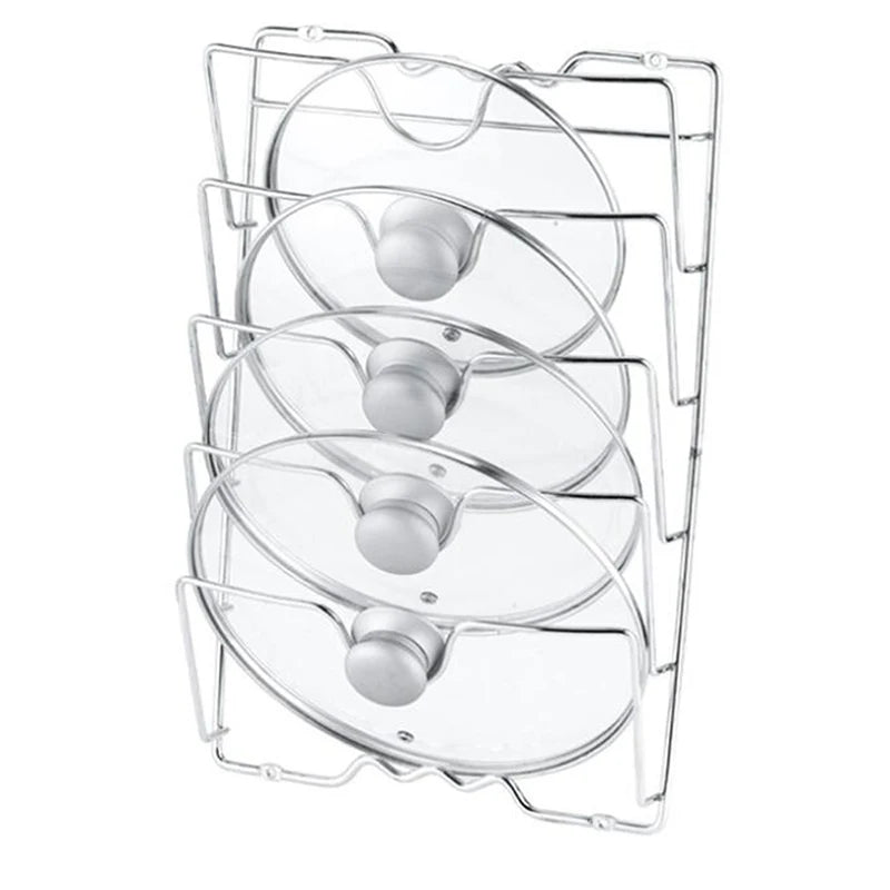 Stainless Steel Pot Lid Shelf Kitchen Organizer Pan Cover