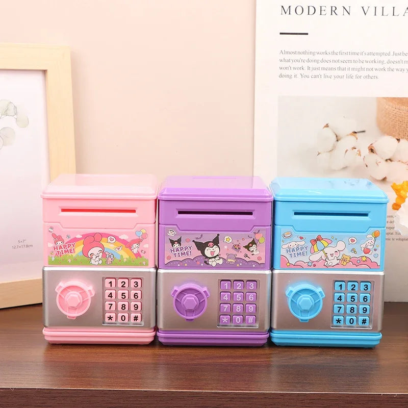 1 Piece Birthday Gift Sanrio Anime Kawaii Kuromi My Melody Cinnamoroll Safe Shape Children's Piggy Bank Girl Heart Cute Toy