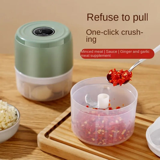 Electric Food Chopper Garlic Crusher Meat Grinder Mini Garlic Press Vegetable Chopper Masher Machine USB
